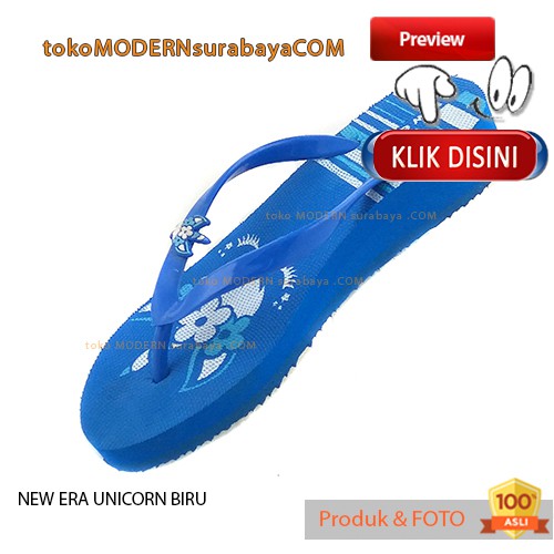 Sandal Anak Perempuan Jepit NEW ERA UNICORN BIRU casual Flip Flop Ringan