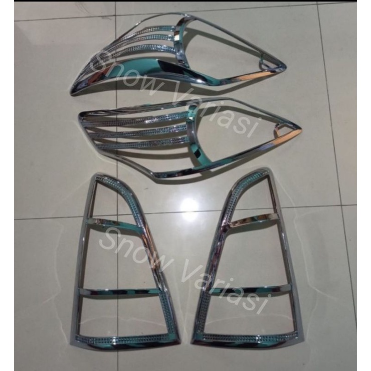 Garnish Lampu Depan Belakang Grand Innova 2012 2014 2015 Hitam Chrome