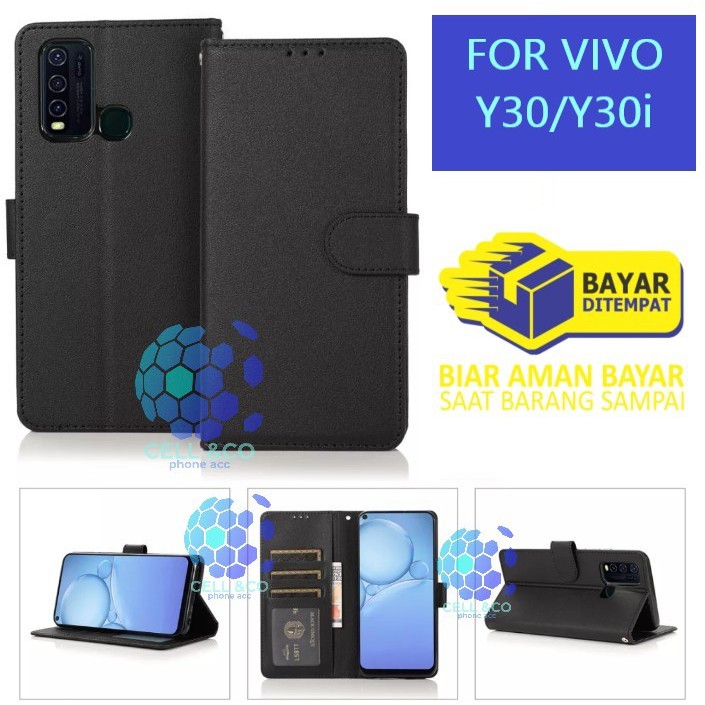 Flip cover VIVO Y30 Y30i Flip case buka tutup kesing hp casing flip case leather wallet