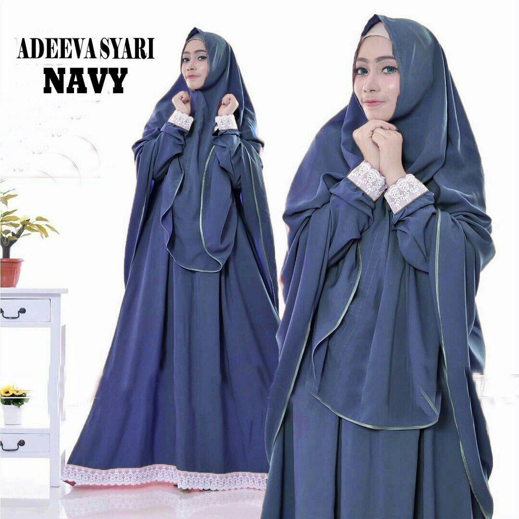 Terbaru Gamis Syari Adeeva Set Cantik Anggun