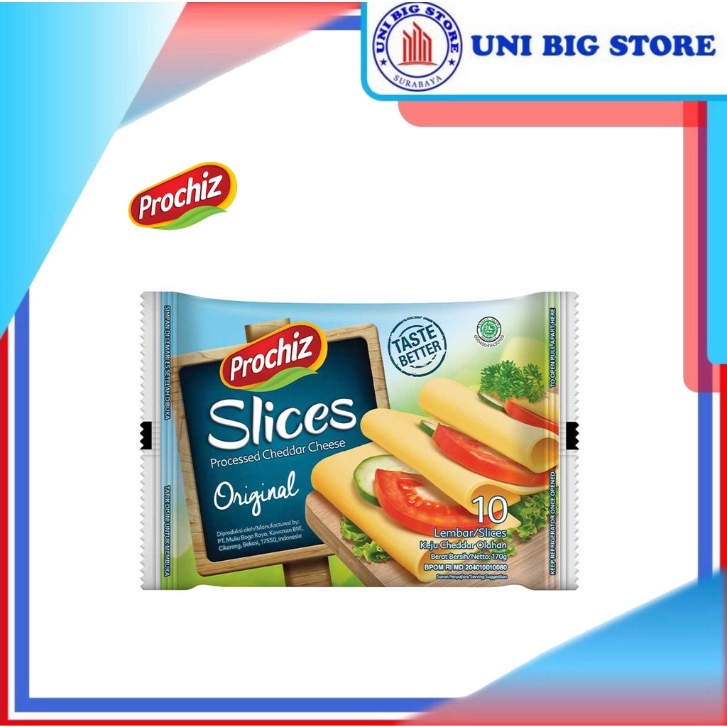 

Prochiz Original Cheddar Cheese 10 Slices Keju Slice Chedar