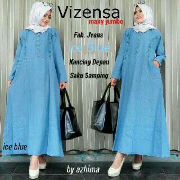 Vizensa Maxi Jumbo - gamis bahan jeans