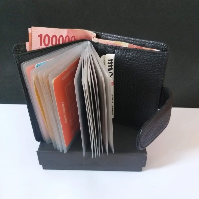 Dompet Kartu ATM kulit asli pria wanita