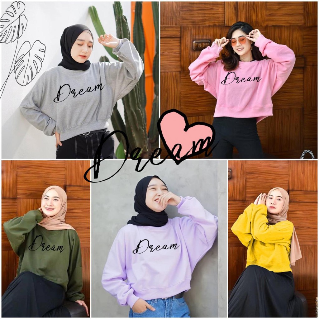 VS GG  - baju atasan SWEATER wanita JUMBO LENKA DREAMING