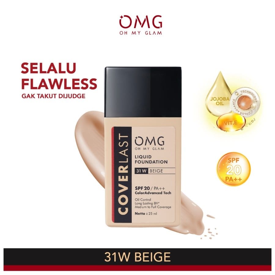 ❤ PAMELA ❤ OMG OH MY GLAM COVERLAST LIQUID FOUNDATION 25ML