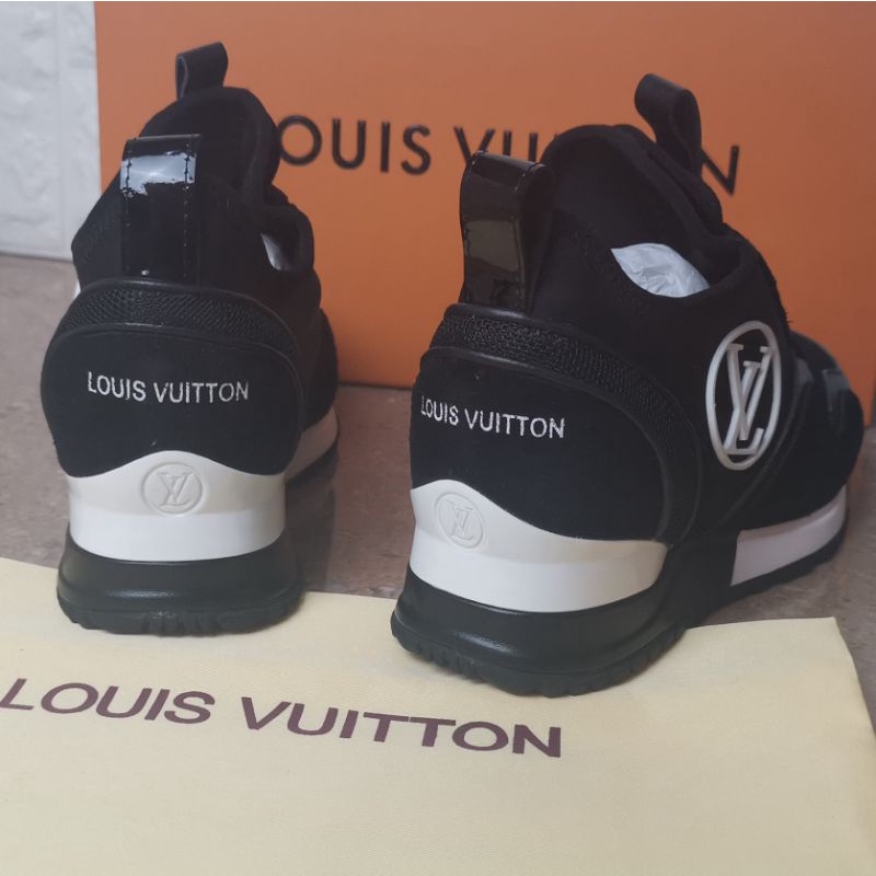 sepatu lv wanita sneaker run away hitam mirror quality shoes women Black lou is vuitton cewek