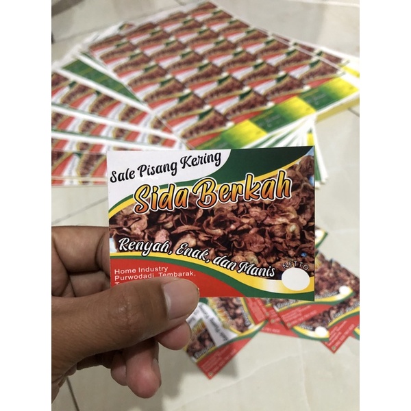 

STIKER LABEL KEMASAN MINIM ORDER 5 LEMBAR, LABEL MAKANAN A3 CHROMO + CUTING MURAH