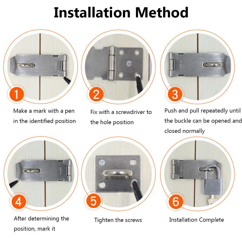 Suyo Pengait Gembok Sudut Kanan Anti Maling Door Buckle Shed Latch