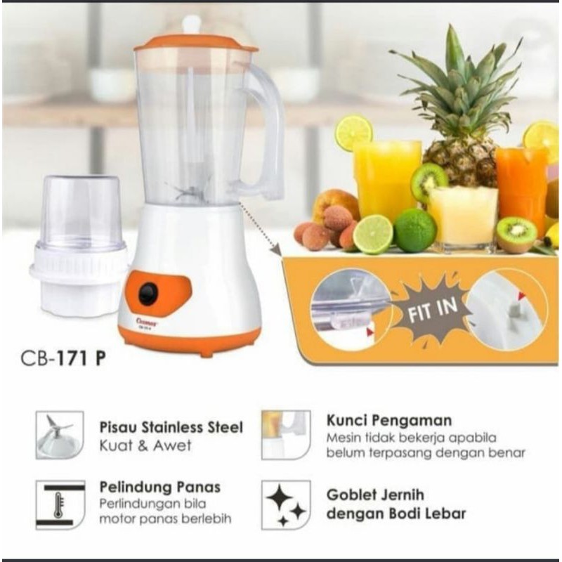 COSMOS CB 171 P - Blender Plastik 1 Liter 2in1 2 Tabung