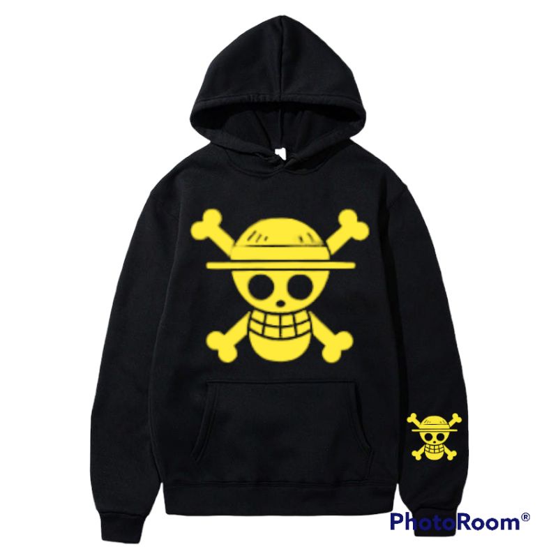 SWEATER HOODIE ANIME ONE PIECE/BAHAN PLEECE TEBAL/LOGO ONE PIECE/UNISEX PRIA WANITA/HOODIE MURAH SWEATER DISTRO