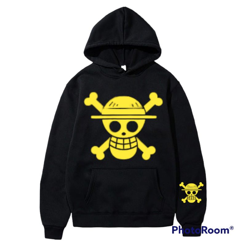 SWEATER HOODIE ANIME ONE PIECE/BAHAN PLEECE TEBAL/LOGO ONE PIECE/UNISEX PRIA WANITA/HOODIE MURAH SWEATER DISTRO