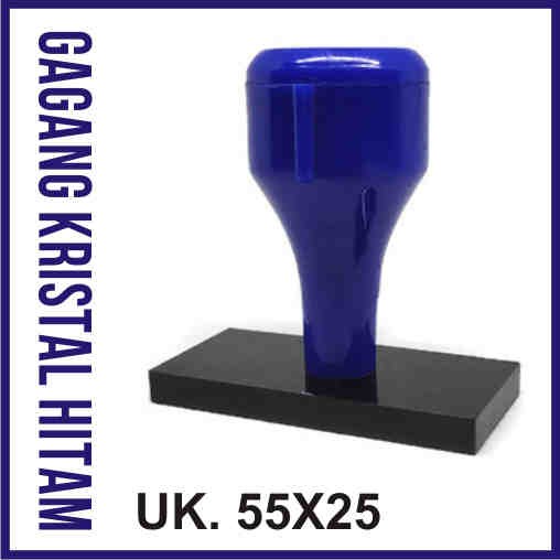 Gagang Stempel Kristal Hitam uk.55x25