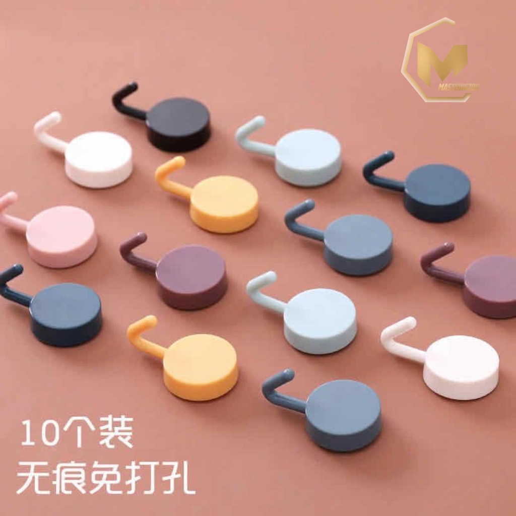 RT036 gantungan hanger hook tempel dinding baju plastik serbaguna MA2406