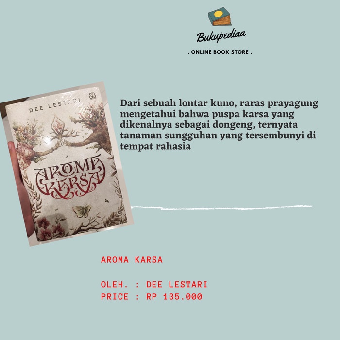 Jual Buku Novel. Aroma Karsa Dee Lestari Shopee Indonesia