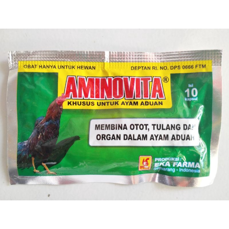 AMINOVITA 10 Kapsul - Khusus Untuk Ayam Aduan