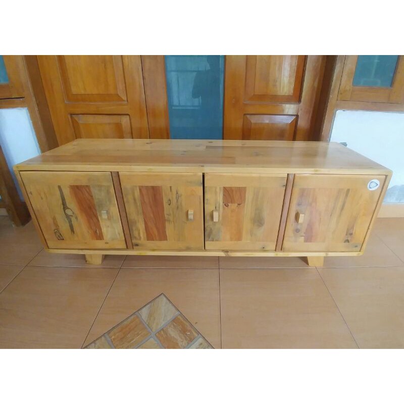 Meja TV kayu jati belanda / kayu bekas palet (Pre-Order)