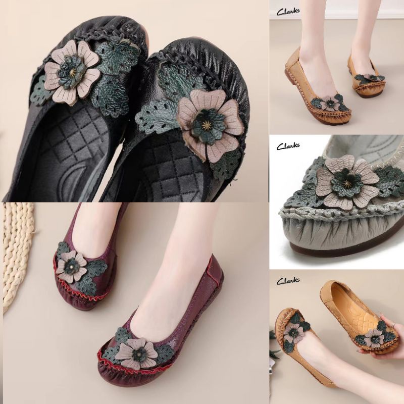 Clarks flat 1180 / Sepatu wanita clarks flat leather / Clarks