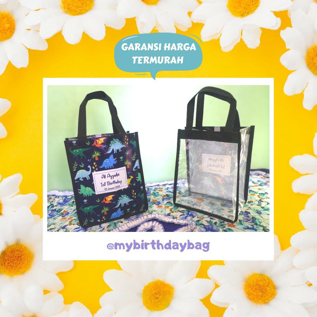 

Tas dinosaurus / goodie bag dinosaurus / tote bag dino / souvenir dinosaurus / tas anak / tas ultah