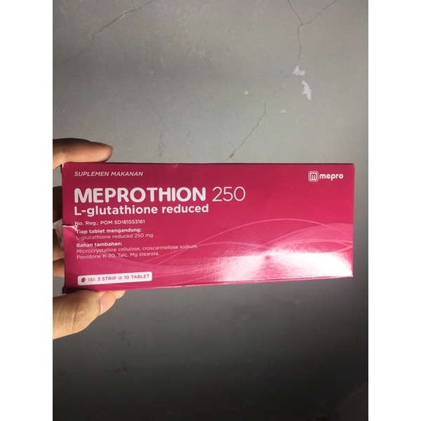 meprothion glutathion per strip isi 10 tablet / meprothion glutathion pemutih kulit / meprothion vir