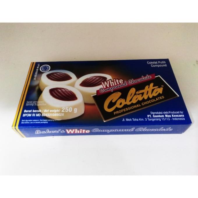 

monggo] CHOCOLATE WHITE COMPOUND COLATTA 250GR