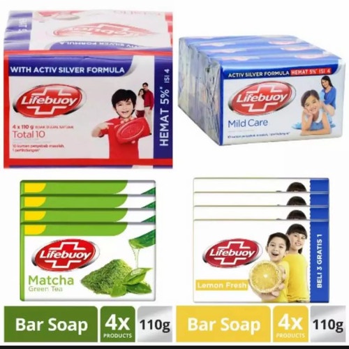 LIFEBUOY Sabun Batang isi 4 (110gr)
