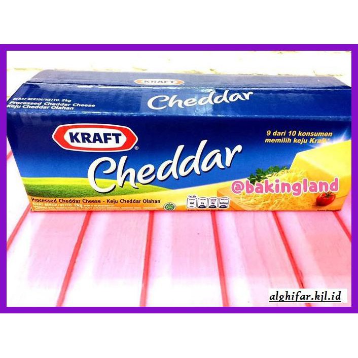 

Ujekujek- Keju Kraft Cheddar 2Kg -Original.