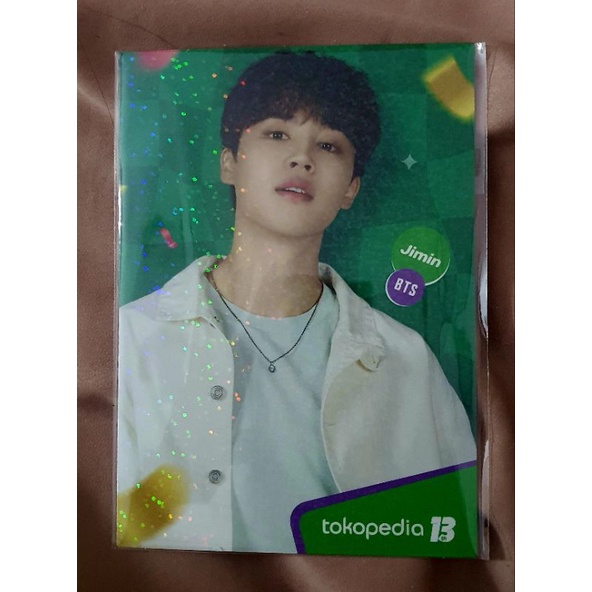 POSTCARD HOLOGRAM BTS TOKO HIJAU TOKO IJO, JIMIN