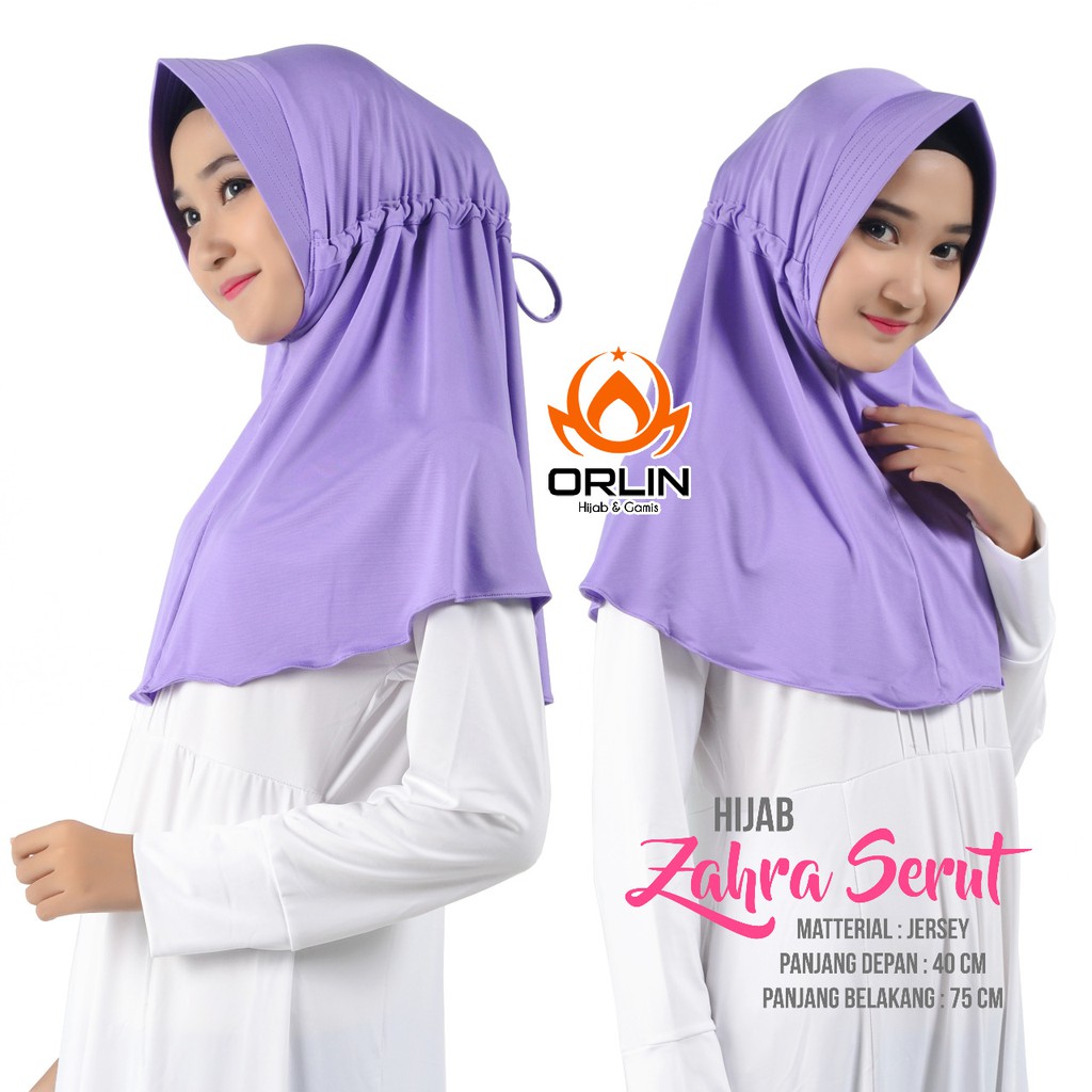 ORLIN HIJAB ZAHRA SERUT BAHAN JERSEY VALLEN HIJAB SIMPLE PET ANTHEM