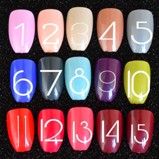 KUKU PALSU FAKE NAILS COFFIN BALERINA GLOSSY STYLE 24PCS BAG 3