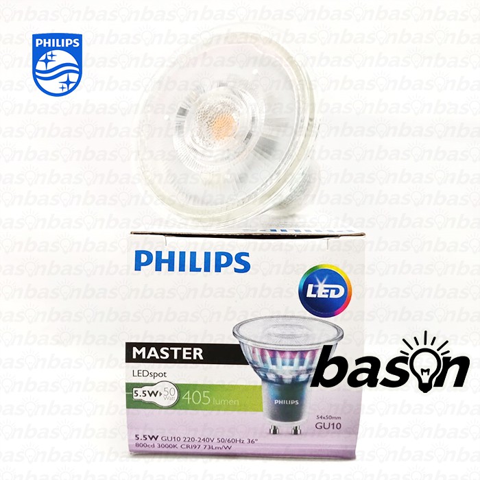 PHILIPS MASTER LED Spot ExpertColor 5.5W GU10 CRI97 Dimmable