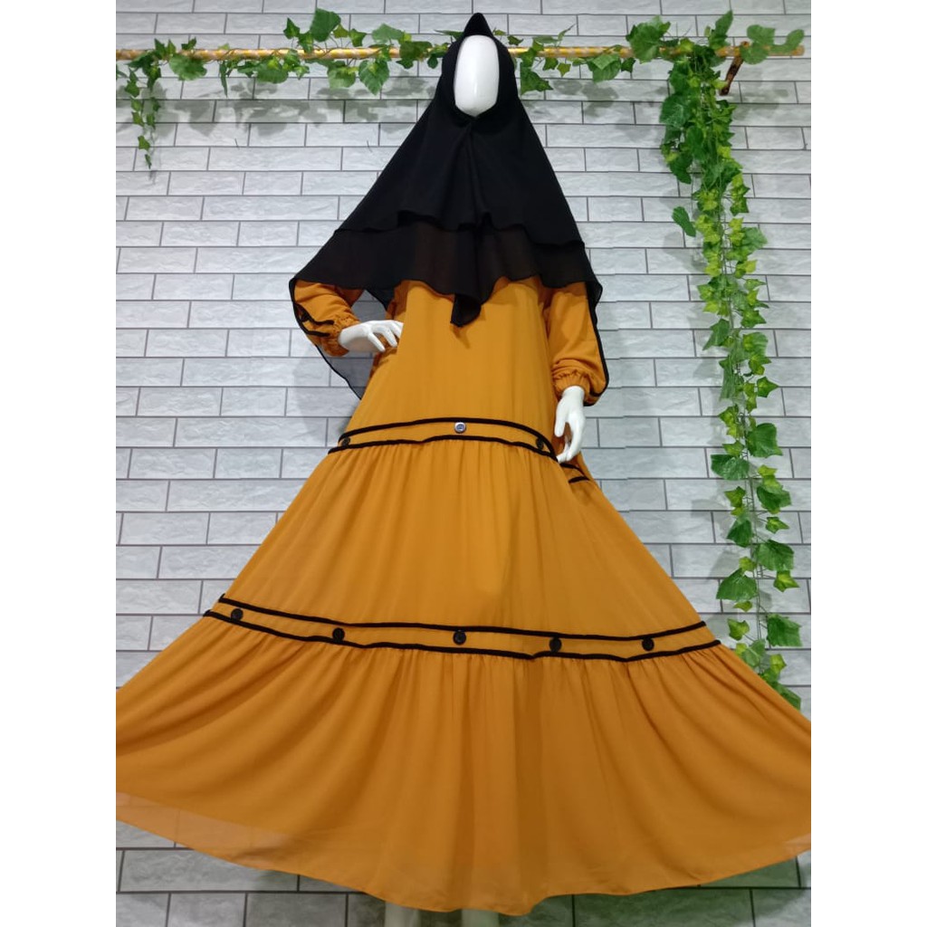 GAMIS SYAR'I FULL CERUTY TERBARU MURAH l REFERENSI GAMIS LEBARAN 2020