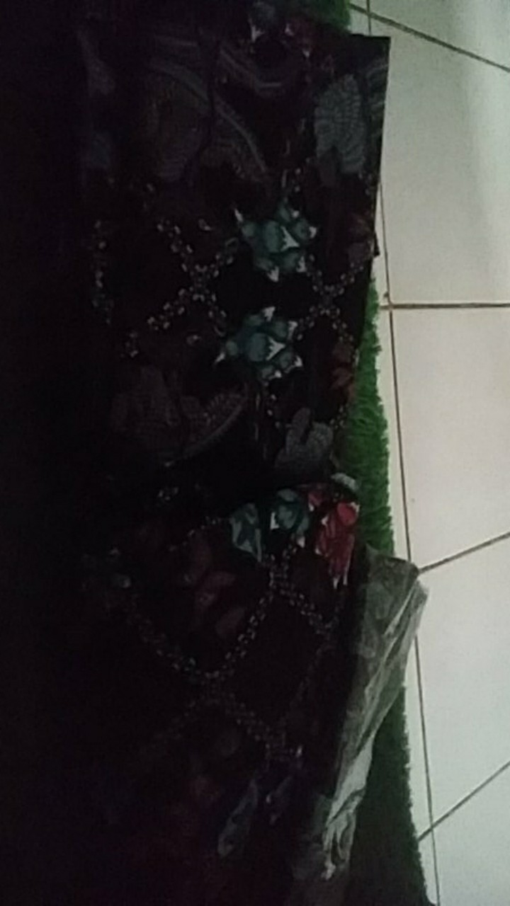 Batik Couple Keluarga Maura Ruffle Ori Ndoro Jowi Dnt Bunga Jaring Hitam