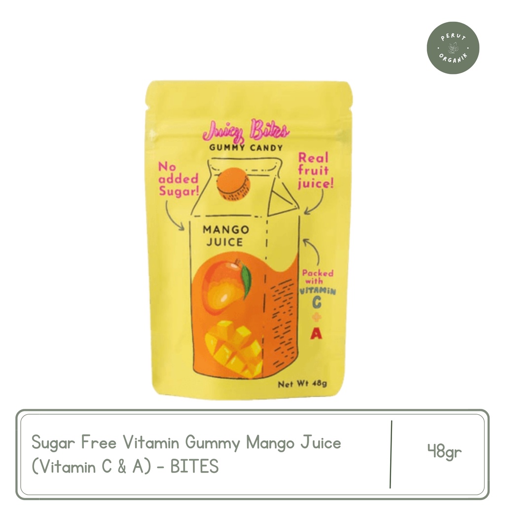 

Sugar Free Vitamin Gummy Mango Juice (Vitamin C dan A) - BITES
