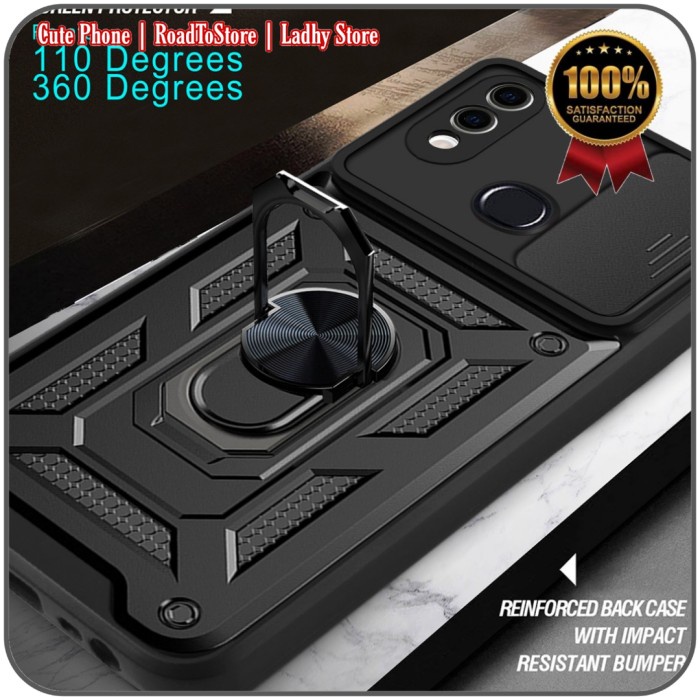 Casing Hard Soft Case VIVO Y91 Y93 Y95 Bumper Camera Ring Armor
