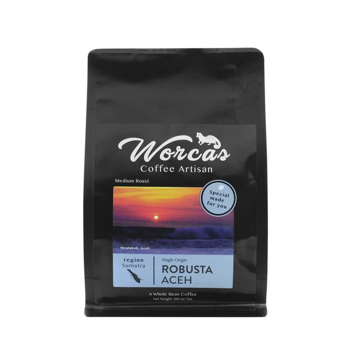 

WORCAS Kopi Robusta Aceh 200gr Medium Roast - kkp1492