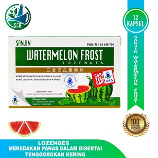 Sanjin Watermelon Frost Lozenges (Permen) - Obat Sakit Tenggorokan