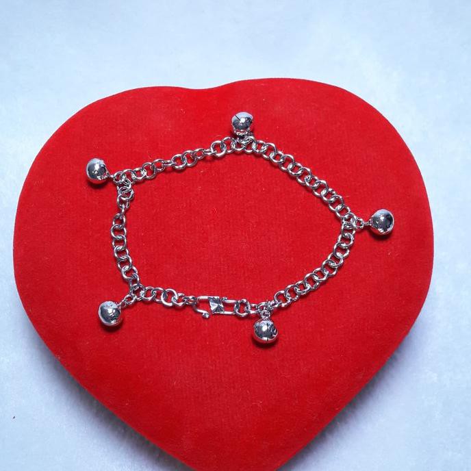 Gelang kaki bayi krincingan perak silver 925. krincingan bunyi AP126