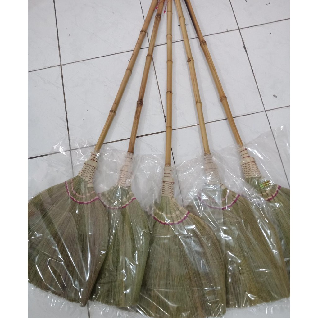 Sapu Lantai  Jerami dari Bambu Cuing Asli Shopee Indonesia