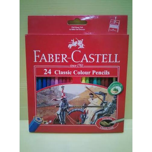 

DISKON Pensil Warna Faber Castell 24 Warna Classic