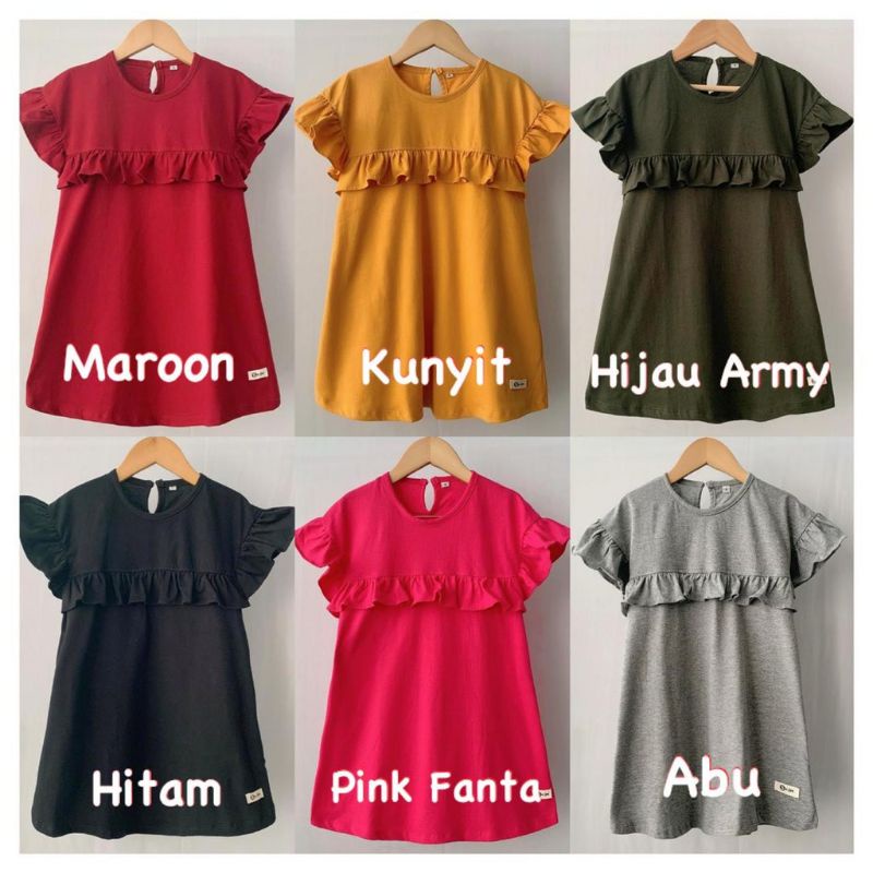 BAJU DASTER ANAK POLOS CANTIK GAUN MANIS