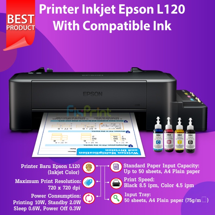 Printer Epson L121 L 121 Pengganti Printer Epson L120 InkTank Pabrik GARANSI