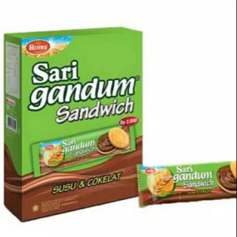 

Roma sari gandum coklat isi 12pcs