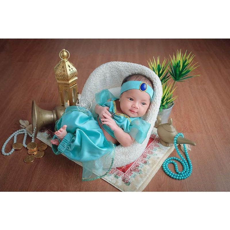 Kostum Princess Jasmine/Baju Putri Yasmine/Kostum Foto Newborn Princess Yasmin