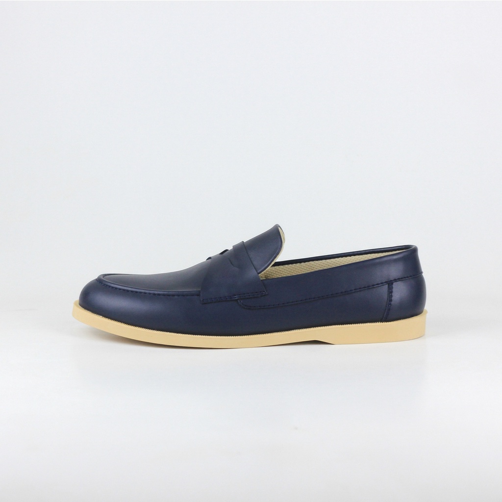 ELVRA Footwear - Sepatu Pria Slip On Kasual Casual Loafer Loafers Kulit - New Flow Cream Series