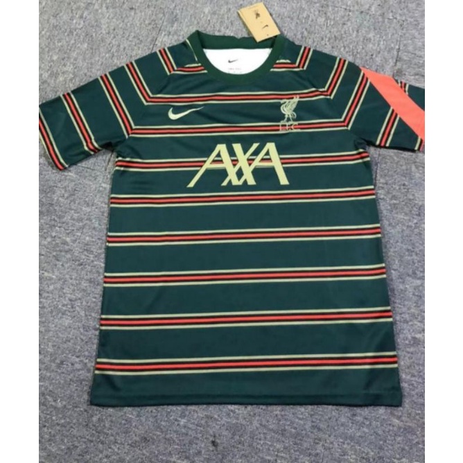 (TRAINING) JERSEY LIVERPOOL PREMATCH TRAINING PRE MATCH GREEN NEW MUSIM 21 22 2021 2022 GO GRADE ORI