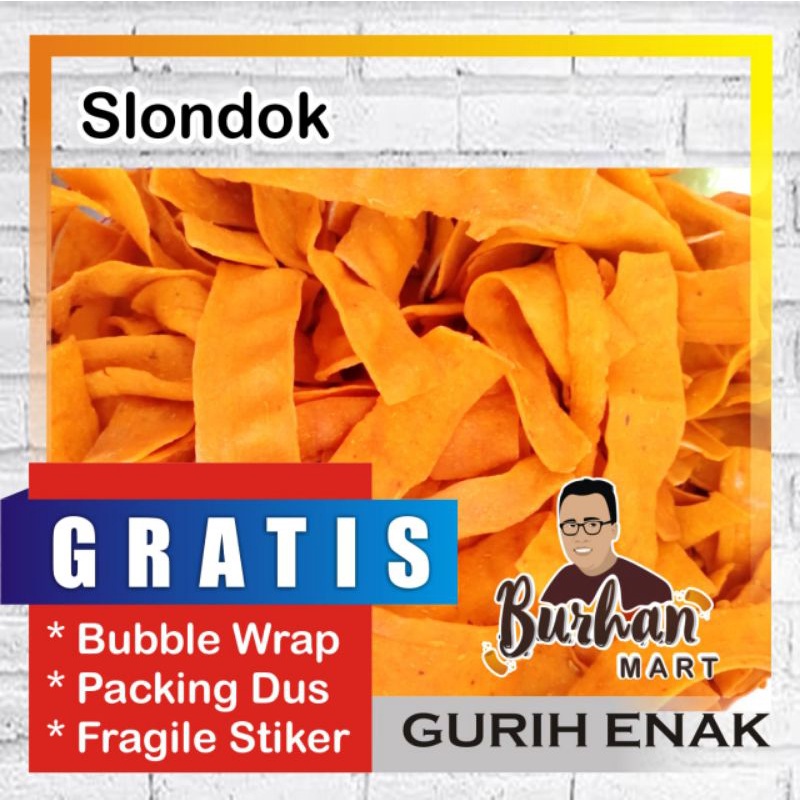 

Kerupuk Mentah Slondok Merah 250gr | Burhan Kerupuk Jember