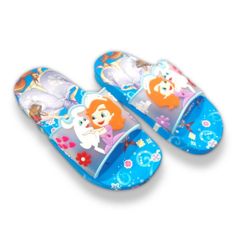 Sandal Slide Anak Perempuan Import Motif Sofia Motif Princes