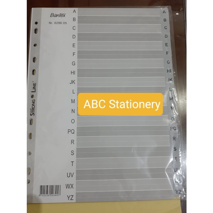 

Hemat Divider Pembatas Bantex Abjad A-Z No 6286 Bagus