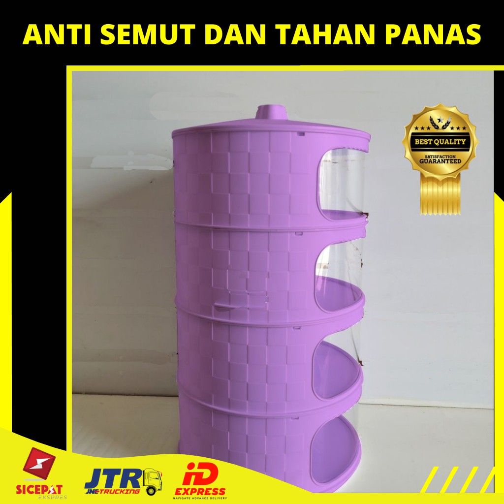 Tudung saji 4 susun Warna Food Storage 4 layer Penutup Makanan Serbaguna Anti Semut