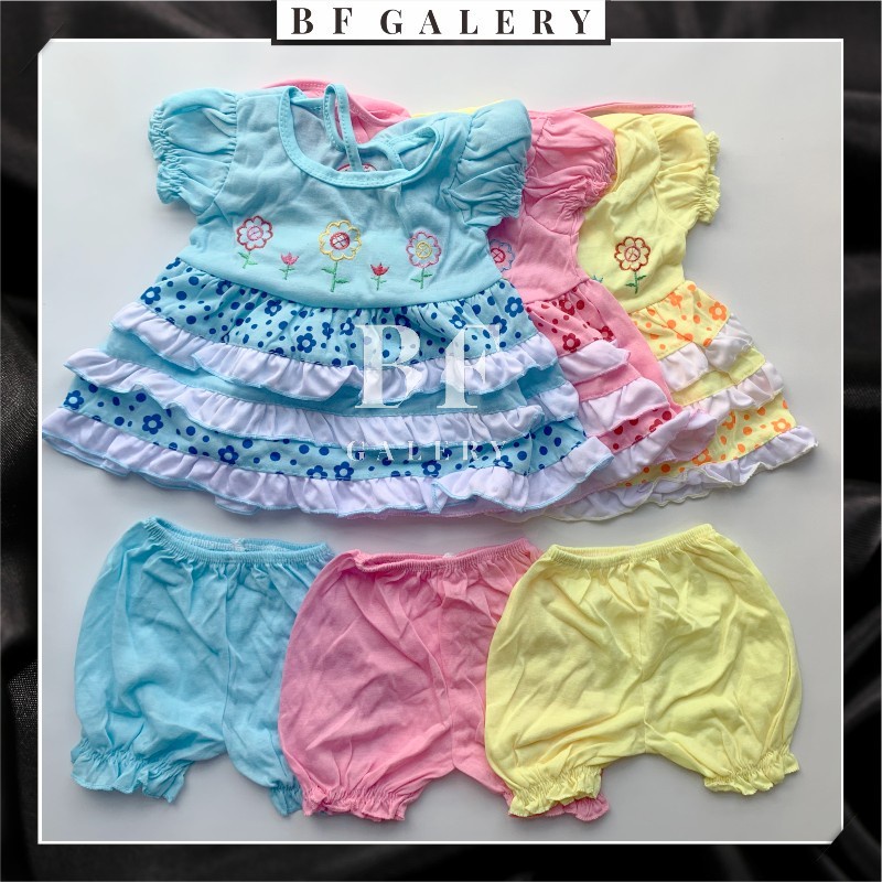 BFC002 Setelan Baju Anak Bayi Usia 0-2Tahun Gambar Set Baju Anak Perempuan Lucu AllSIZE